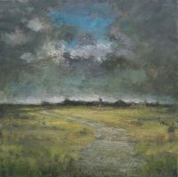 Promenade sous la pluie (150x150cm)